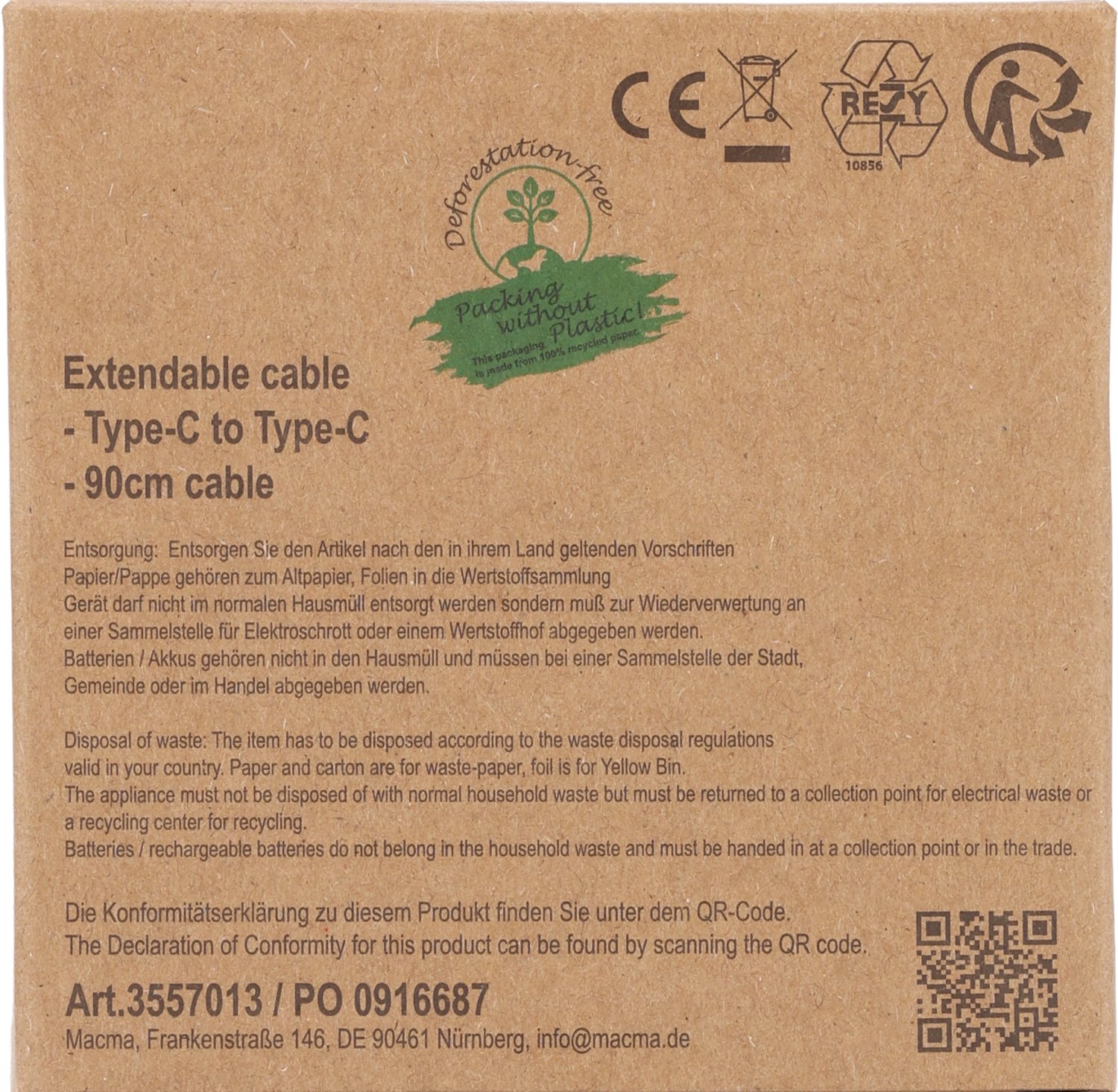 Kabel do ładowania RENTON - Kable z nadrukiem logo | VEBI - zdjęcie 5
