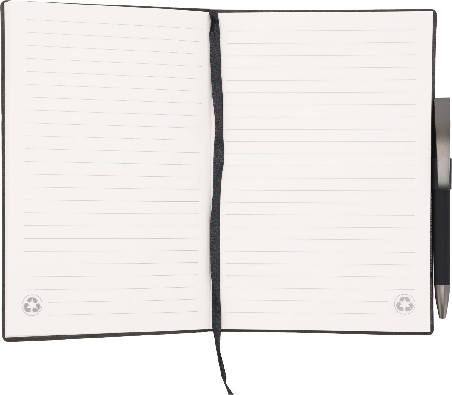 Notes A5 z długopisem – elegancja z recyklingu - Notatniki i notesy z nadrukiem logo | VEBI - zdjęcie 3