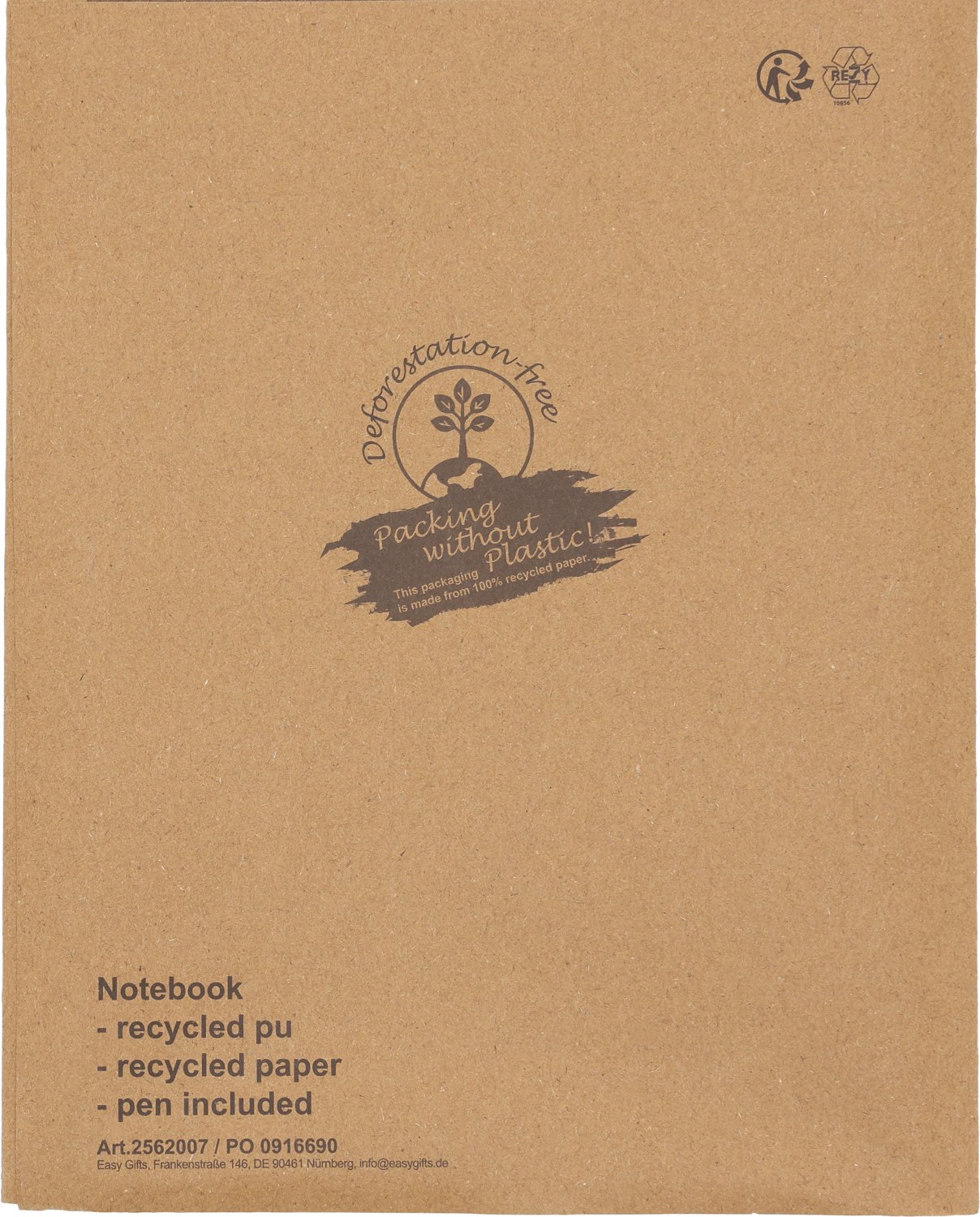 Notes A5 z długopisem – elegancja z recyklingu - Notatniki i notesy z nadrukiem logo | VEBI - zdjęcie 8