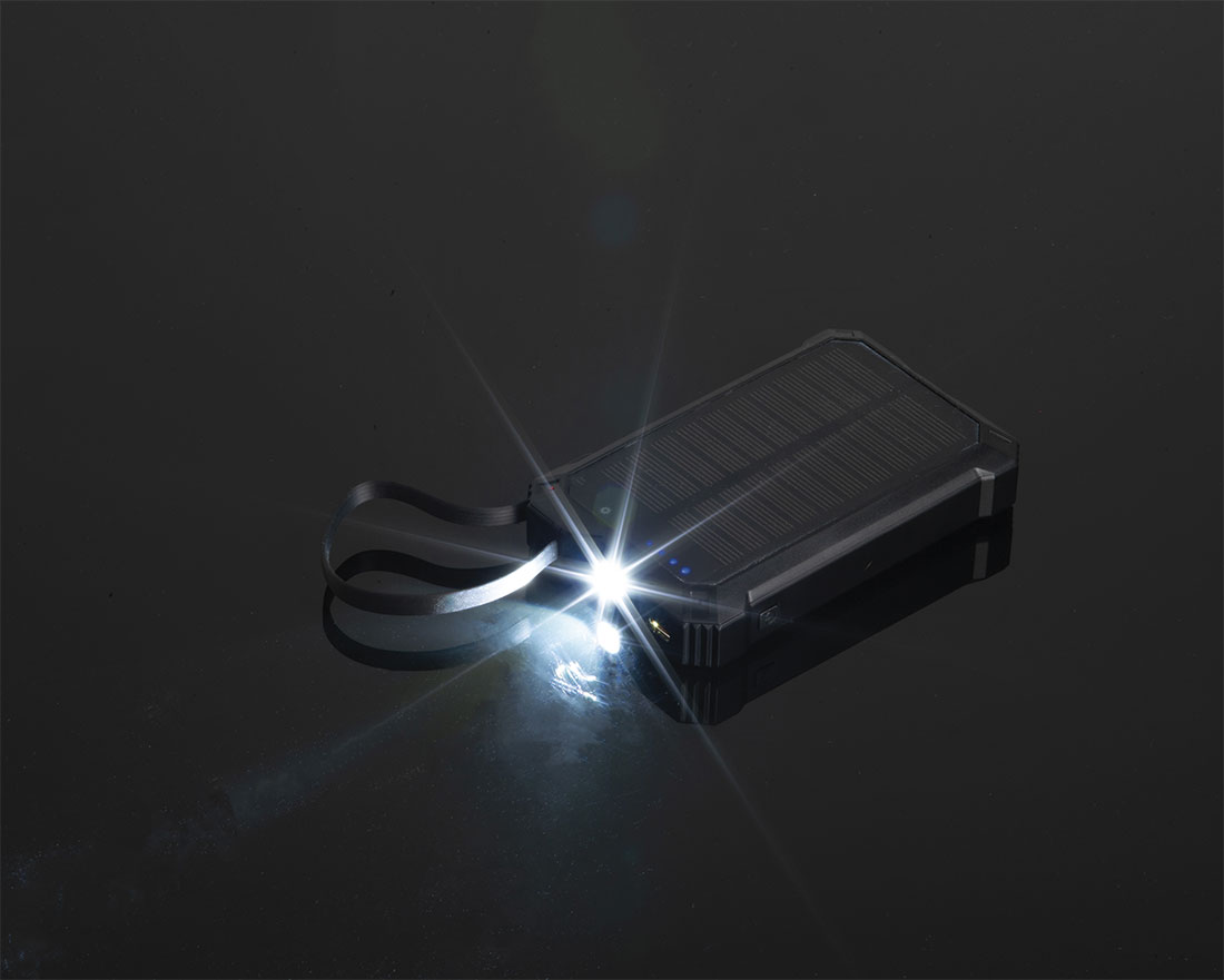 Power bank solarny 10 000 mAh BREDA - Power banki z nadrukiem logo | VEBI - zdjęcie 7