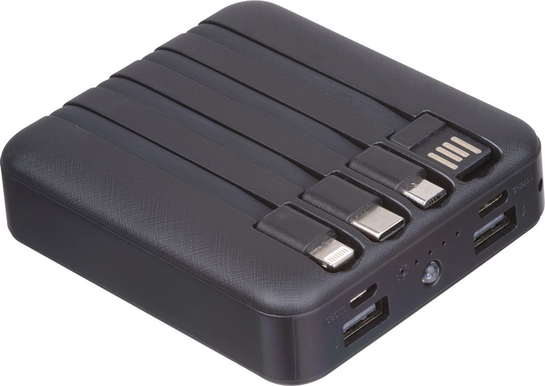 Power bank solarny, z recyklingu 10 000 mAh CRETE - Power banki z nadrukiem logo | VEBI - zdjęcie 3