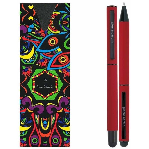 Elegancki zestaw piśmienny Pierre Cardin CELEBRATION - Soft touch z nadrukiem logo | VEBI - zdjęcie 2