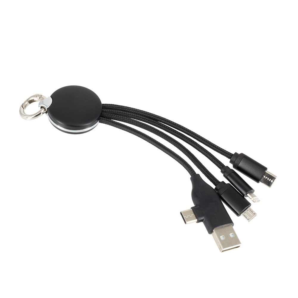 Kabel ładujący 4w1 z podświetlanym logo RXD-368 - Kable z nadrukiem logo | VEBI - zdjęcie 2