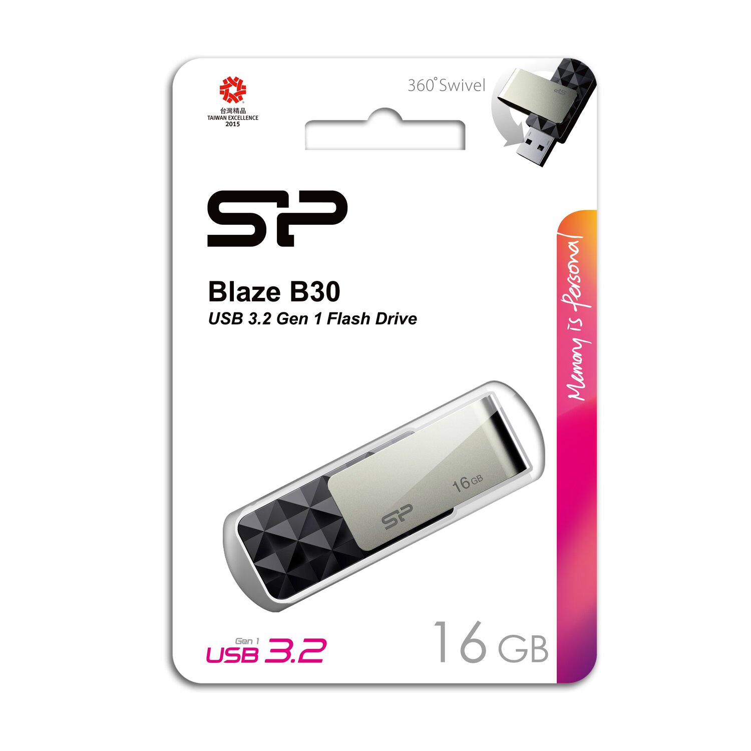 Pendrive Blaze B30, 16GB 3.1 Silicon Power - Pamięci USB z nadrukiem logo | VEBI - zdjęcie 4