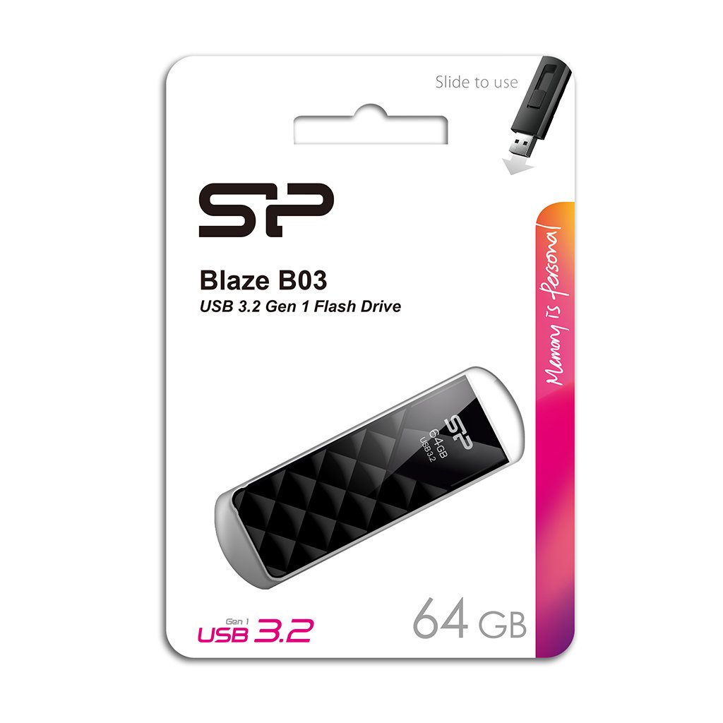 PENDRIVE B03, 64GB 3.0 SILICON POWER - Pamięci USB z nadrukiem logo | VEBI - zdjęcie 5