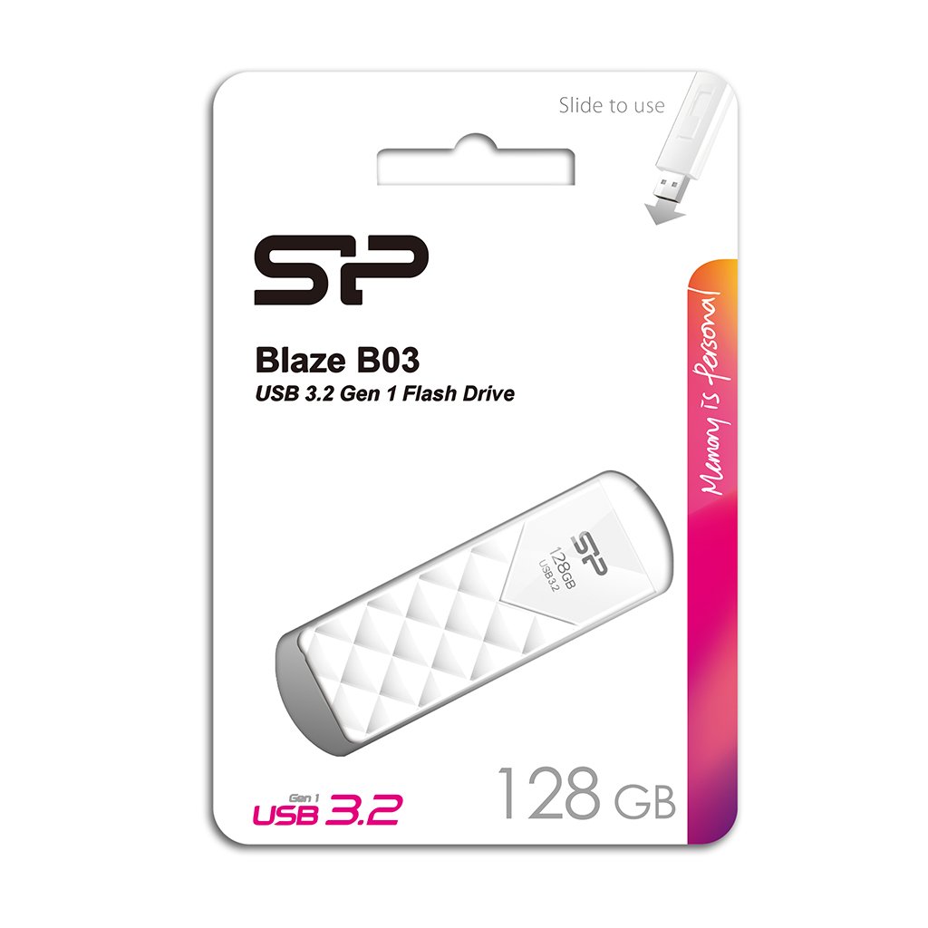 Pendrive Silicon Power B03 128GB - elegancka pamięć USB 3.2 - Pamięci USB z nadrukiem logo | VEBI - zdjęcie 2