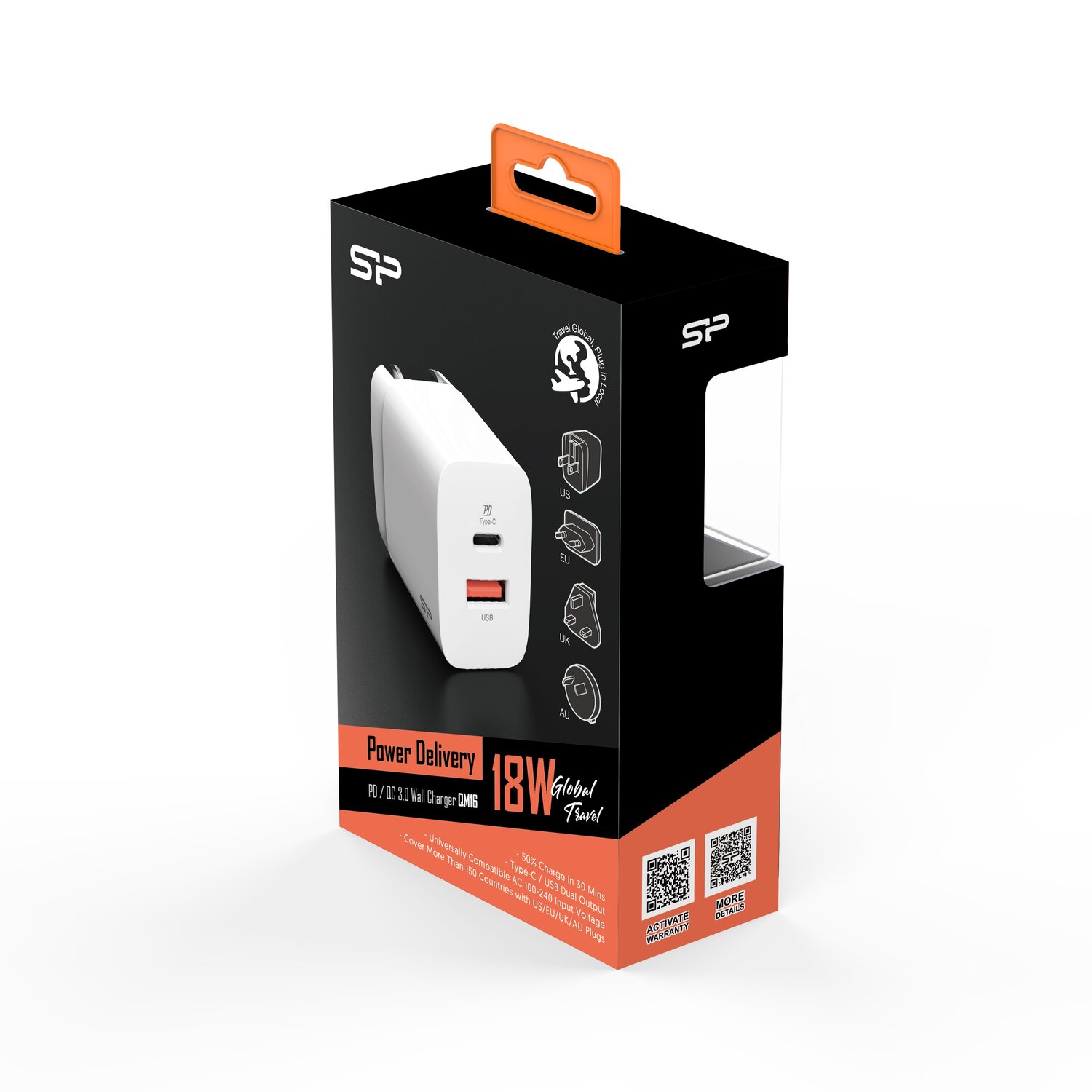 Ładowarka sieciowa Silicon Power QM16 - szybkie ładowanie 18W - Pamięci USB z nadrukiem logo | VEBI - zdjęcie 7