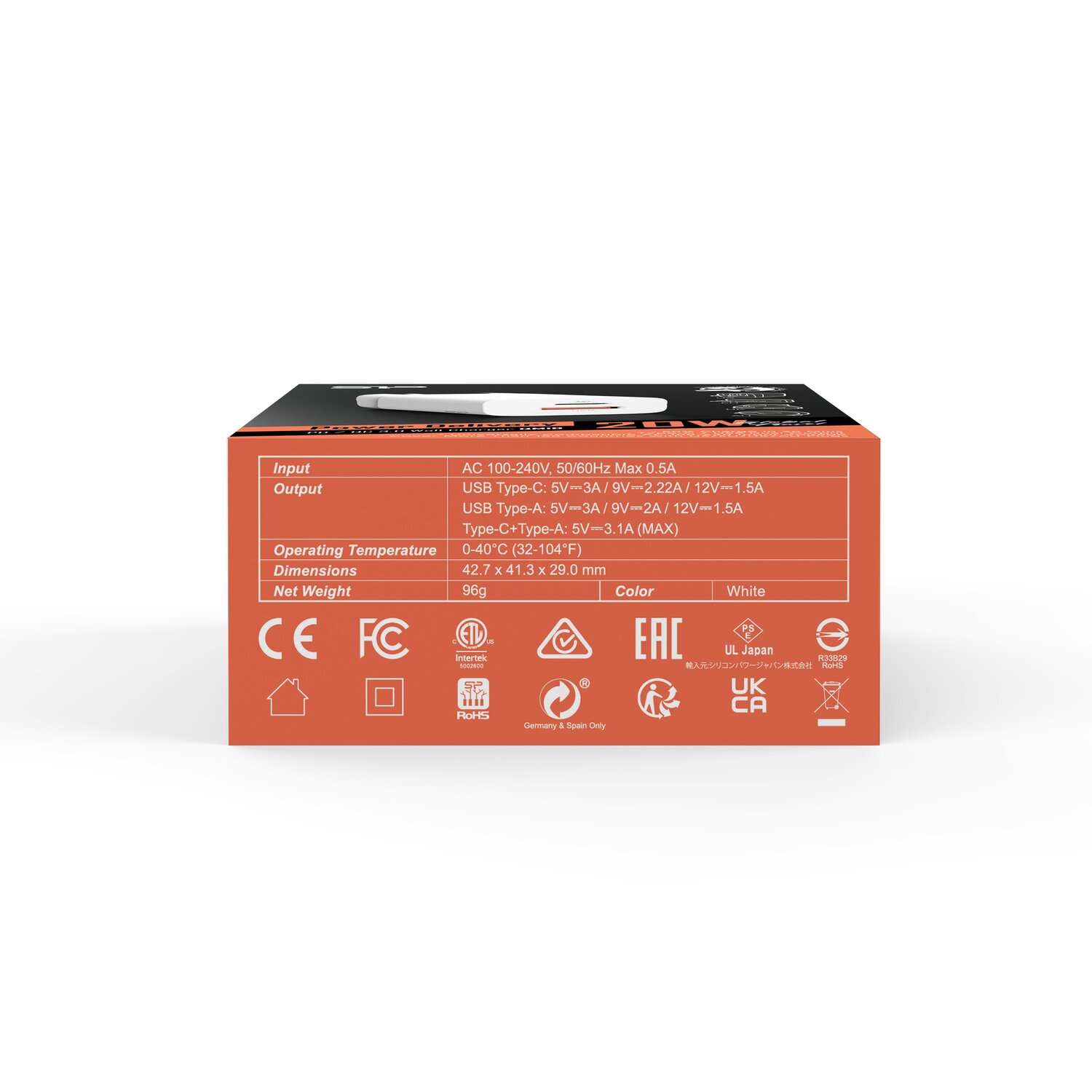 Ładowarka sieciowa Silicon Power QM16 - szybkie ładowanie 18W - Pamięci USB z nadrukiem logo | VEBI - zdjęcie 9