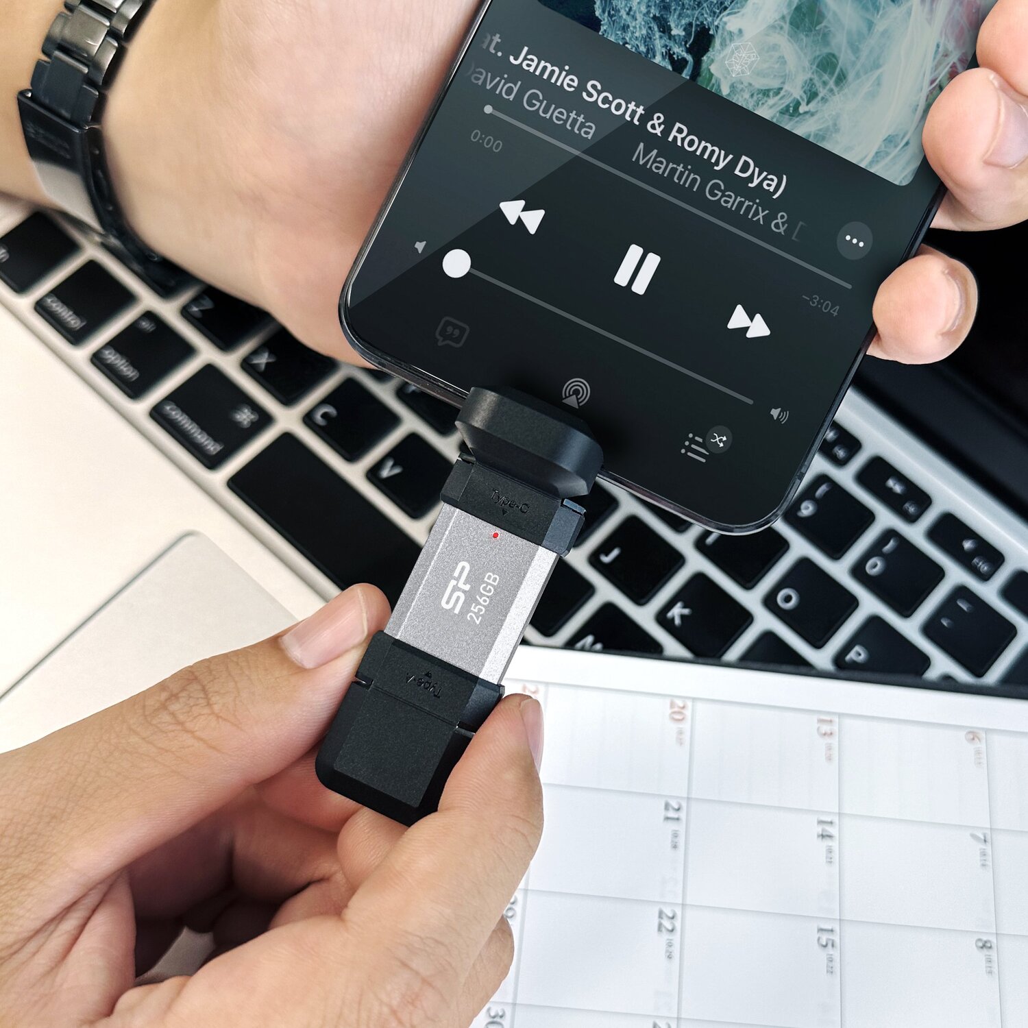 Pendrive Mobile C51, 256GB 3.2 Silicon Power - Pamięci USB z nadrukiem logo | VEBI - zdjęcie 7