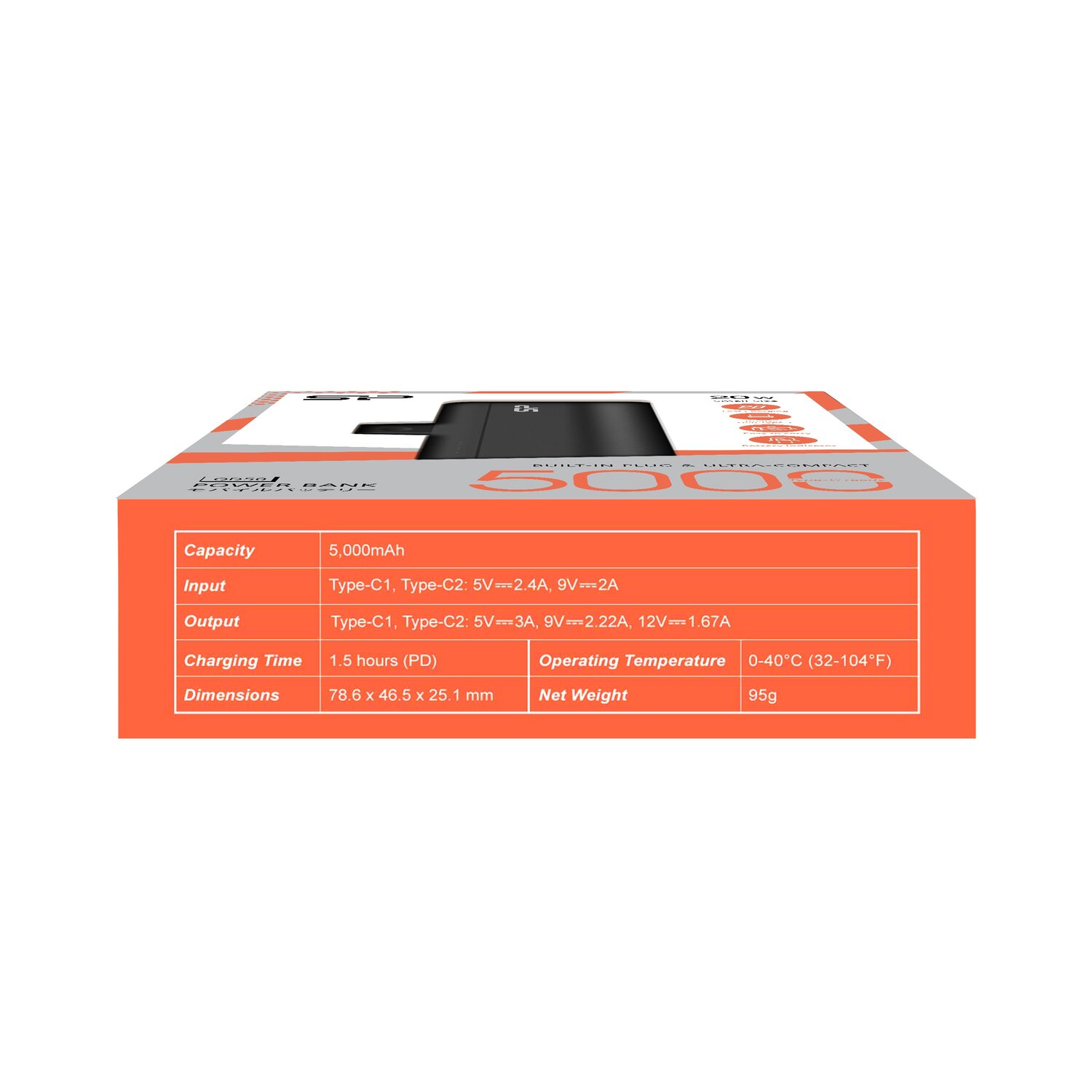 Mini Power Bank 5000 mAh z szybkim ładowaniem 20W USB-C - Power banki z nadrukiem logo | VEBI - zdjęcie 7
