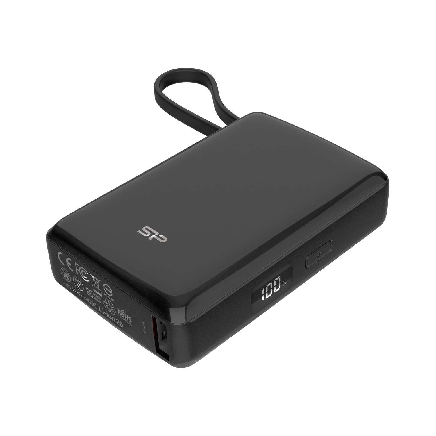 Powerbank Silicon Power CP10 10000mAh z wbudowanym kablem USB-C - Power banki z nadrukiem logo | VEBI - zdjęcie 24