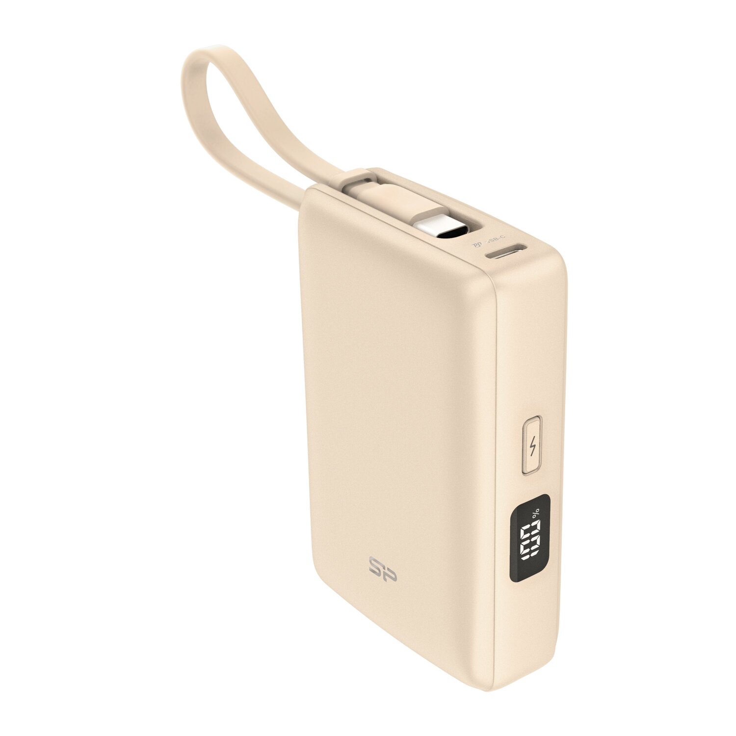 Powerbank Silicon Power CP10 10000mAh z wbudowanym kablem USB-C - Power banki z nadrukiem logo | VEBI - zdjęcie 4