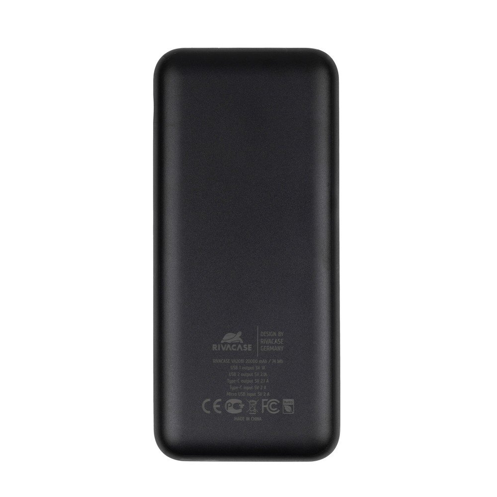 Power Bank 20000 mAh RIVACASE – ładuj do 3 urządzeń naraz - Power banki z nadrukiem logo | VEBI - zdjęcie 16