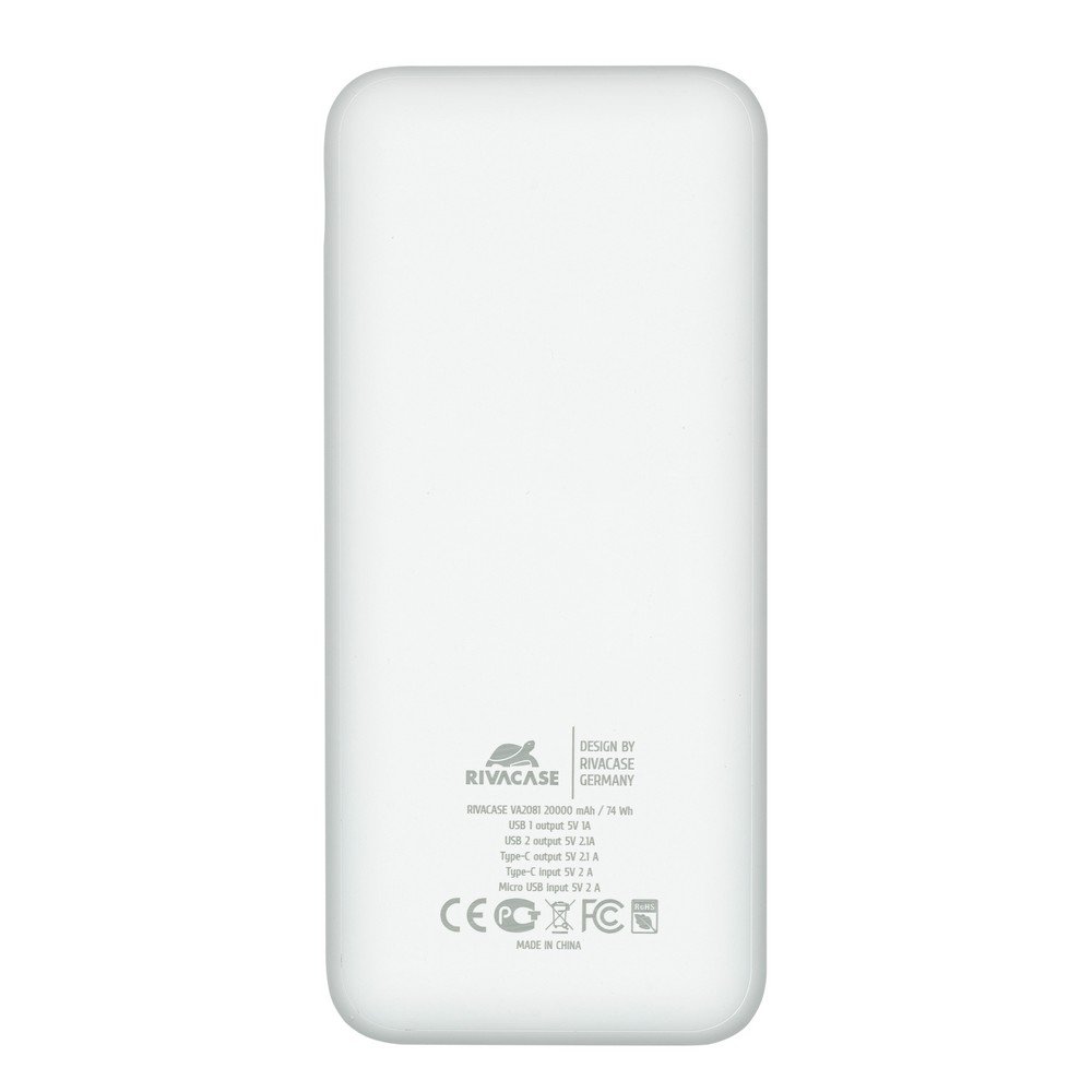 Power Bank 20000 mAh RIVACASE – ładuj do 3 urządzeń naraz - Power banki z nadrukiem logo | VEBI - zdjęcie 3