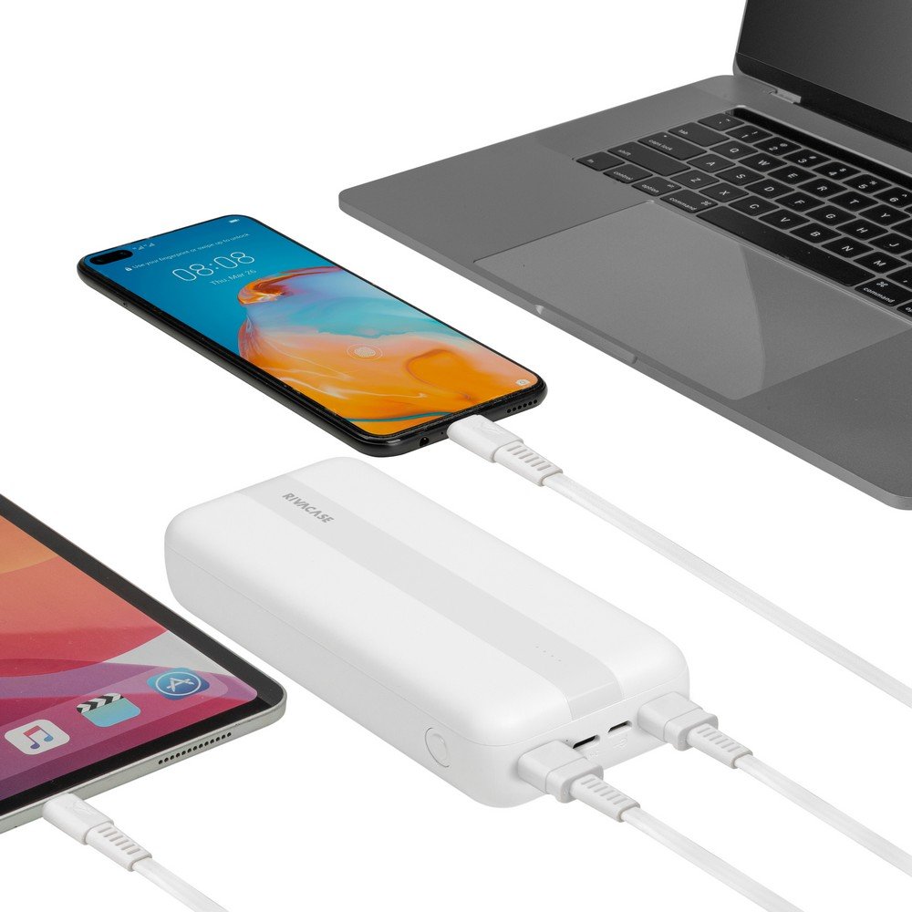 Power Bank 20000 mAh RIVACASE – ładuj do 3 urządzeń naraz - Power banki z nadrukiem logo | VEBI - zdjęcie 10