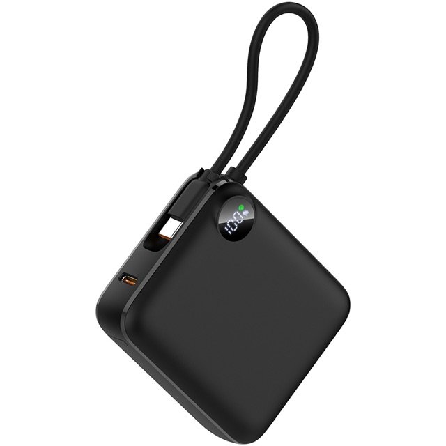 Power Bank 10000 mAh 22,5 W z wbudowanym kablem Type-C - Power banki z nadrukiem logo | VEBI - zdjęcie 7