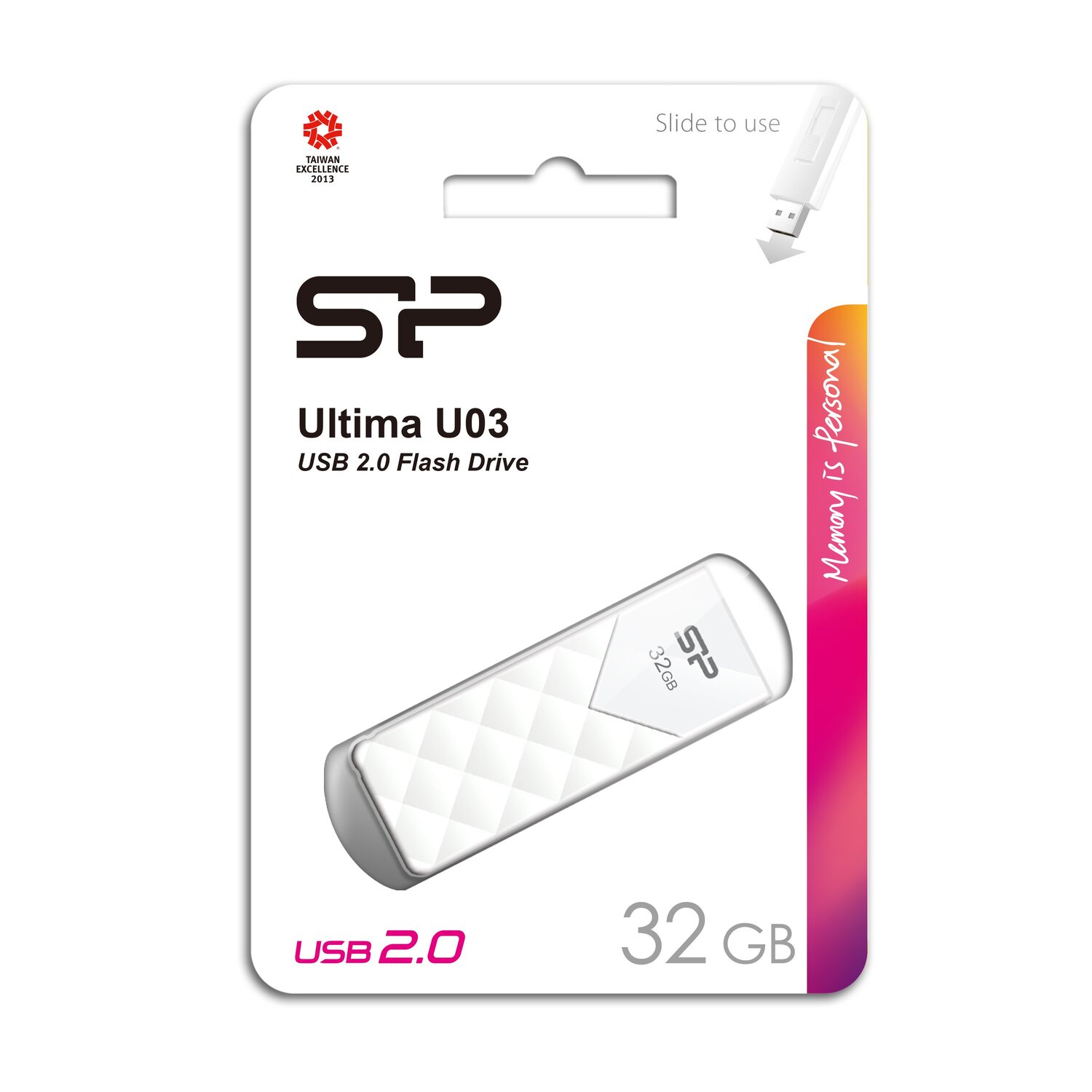 Pendrive Ultima U03, 32GB 2.0 Silicon Power - Pamięci USB z nadrukiem logo | VEBI - zdjęcie 3