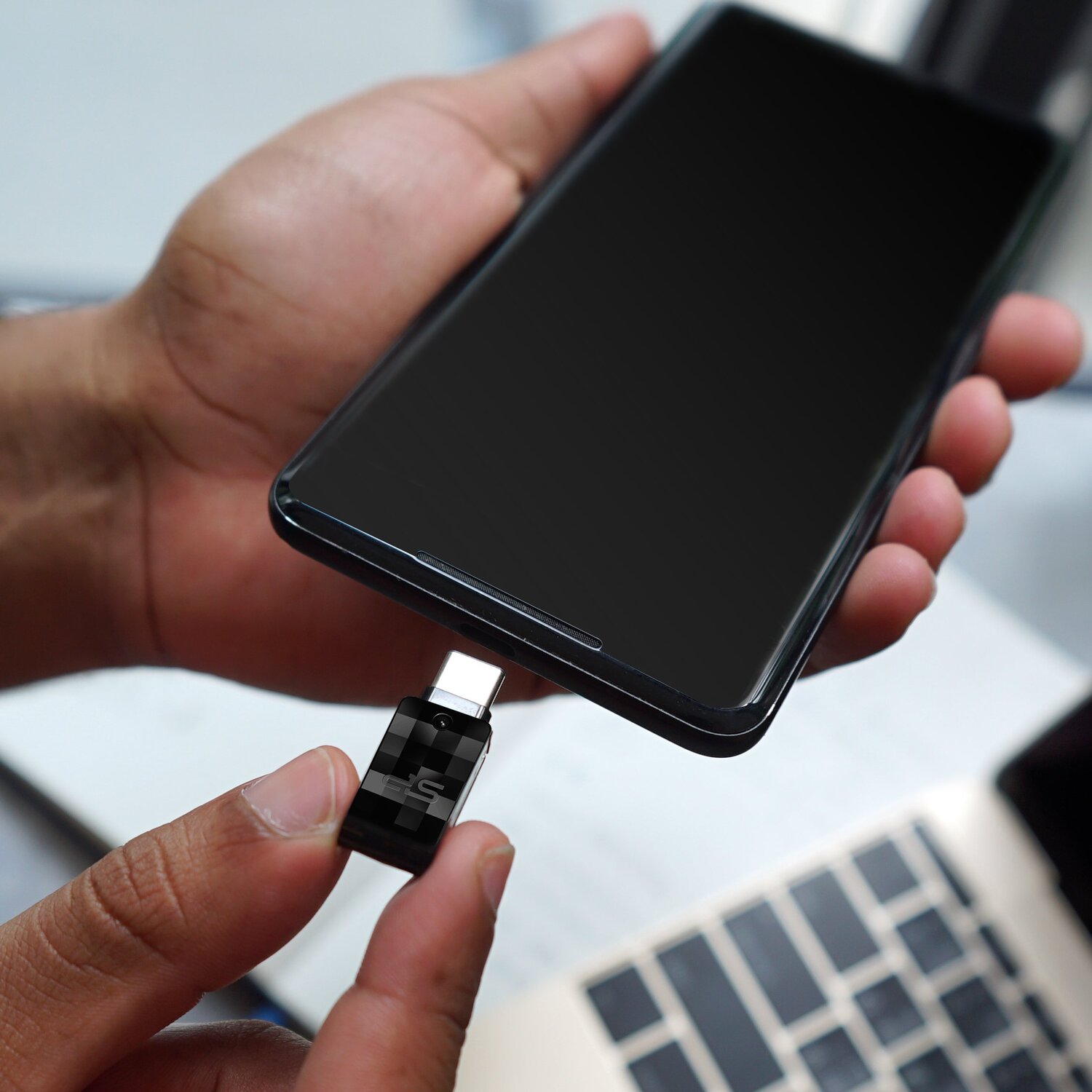 Pendrive mobilny 128GB z USB 3.0 i USB-C Silicon Power - Pamięci USB z nadrukiem logo | VEBI - zdjęcie 5