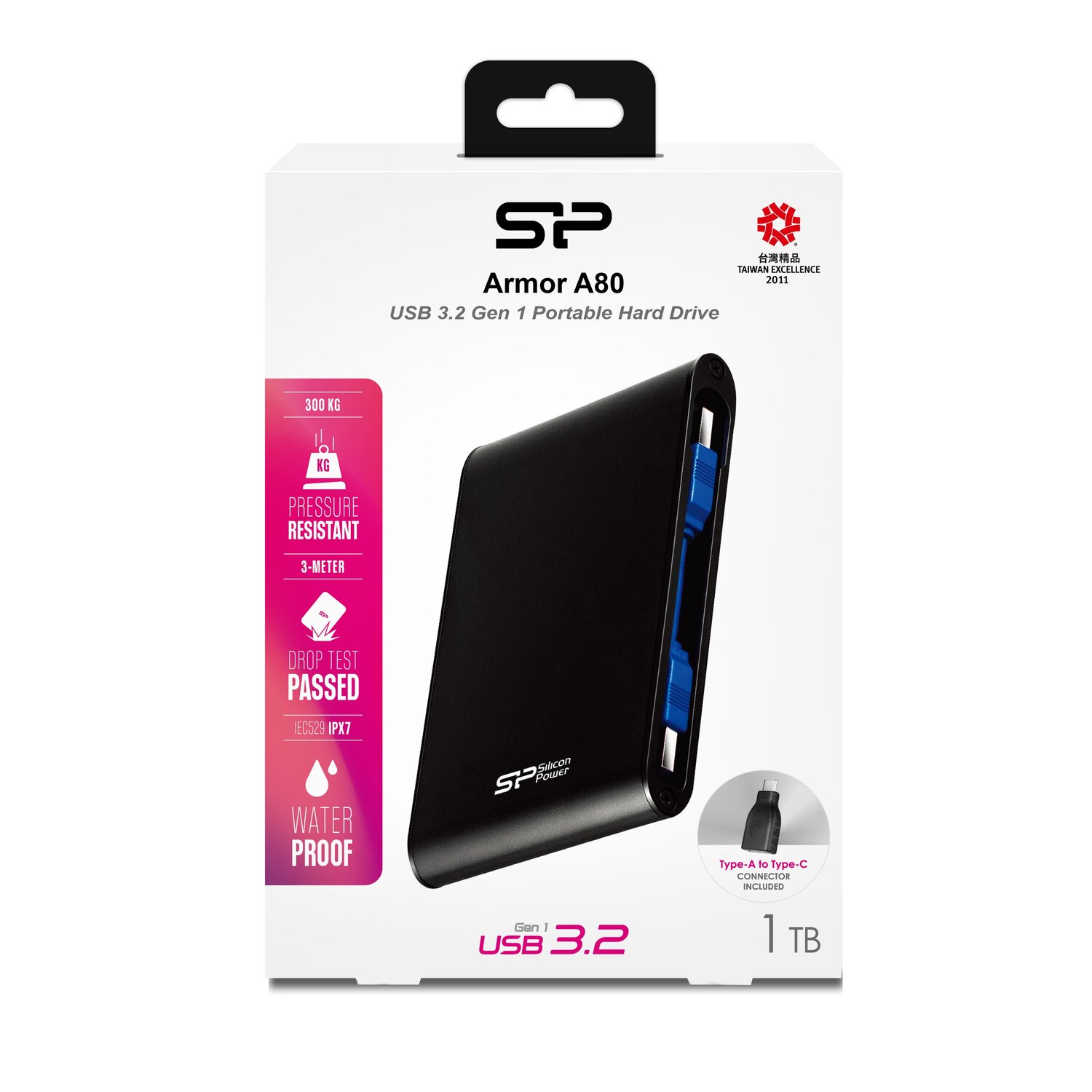 Przenośny dysk zewnętrzny Silicon Power Armor A80 1TB USB 3.0 - Dyski z nadrukiem logo | VEBI - zdjęcie 6