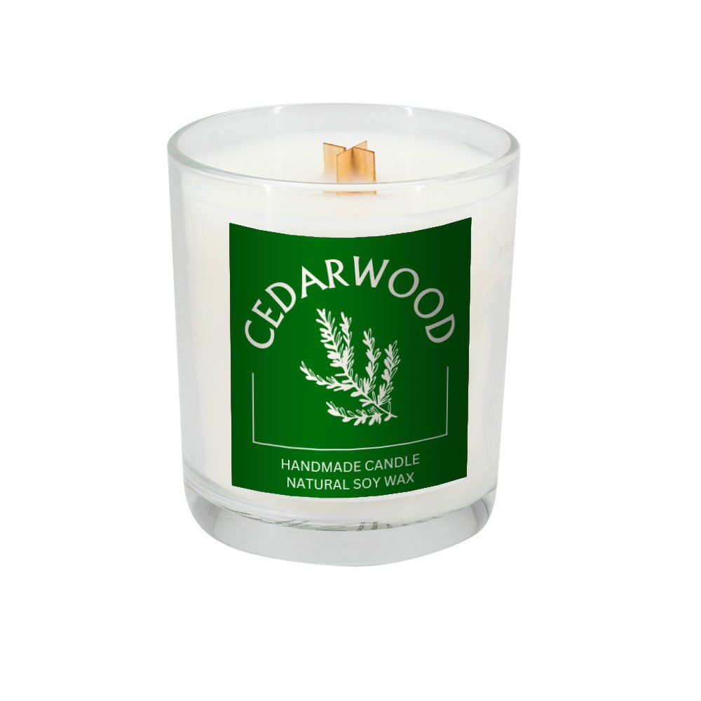 Świeca sojowa Choinka 190g - naturalny wosk z drewnianym knotem - Akcesoria kosmetyczne z nadrukiem logo | VEBI - zdjęcie 26