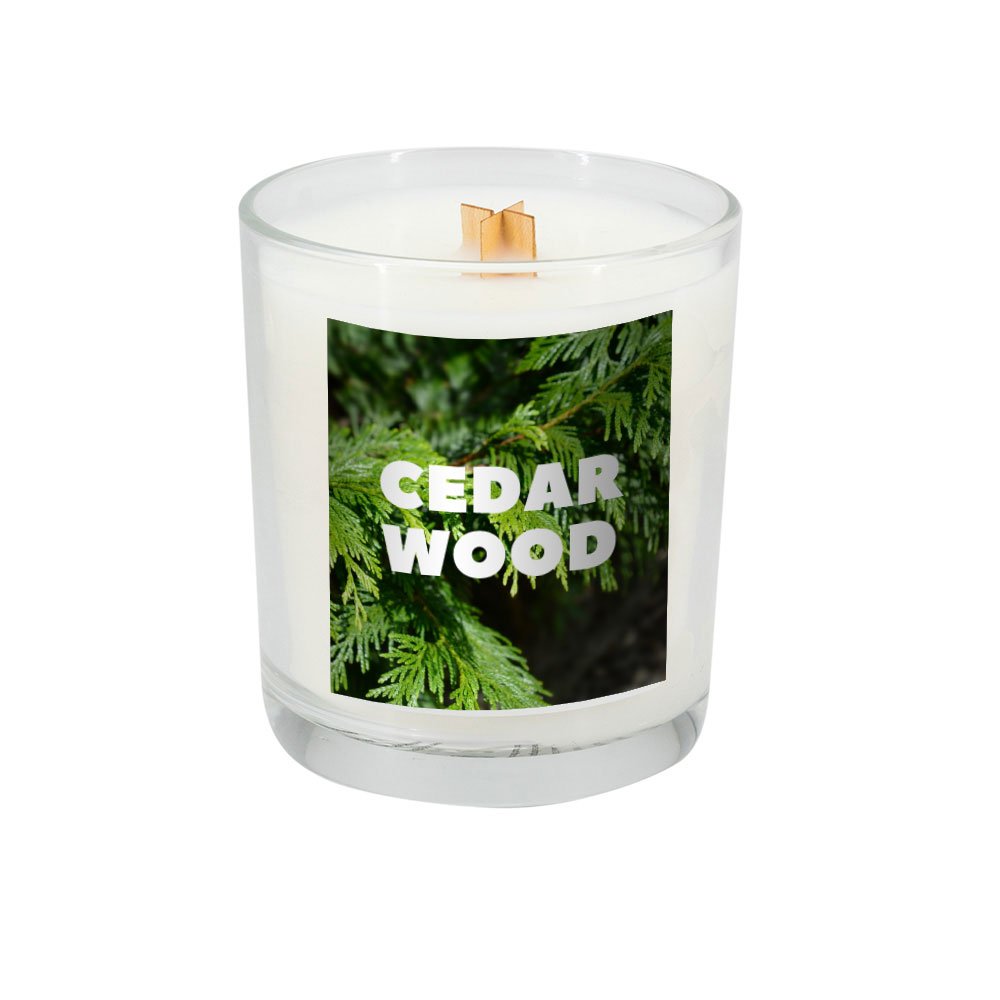 Świeca sojowa Choinka 190g - naturalny wosk z drewnianym knotem - Akcesoria kosmetyczne z nadrukiem logo | VEBI - zdjęcie 28