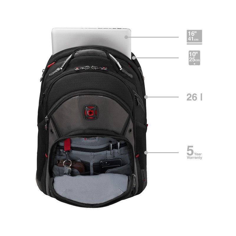 Plecak biznesowy Wenger Synergy na laptop 16\" z ochroną Triple Protect - Plecaki z nadrukiem logo | VEBI - zdjęcie 7