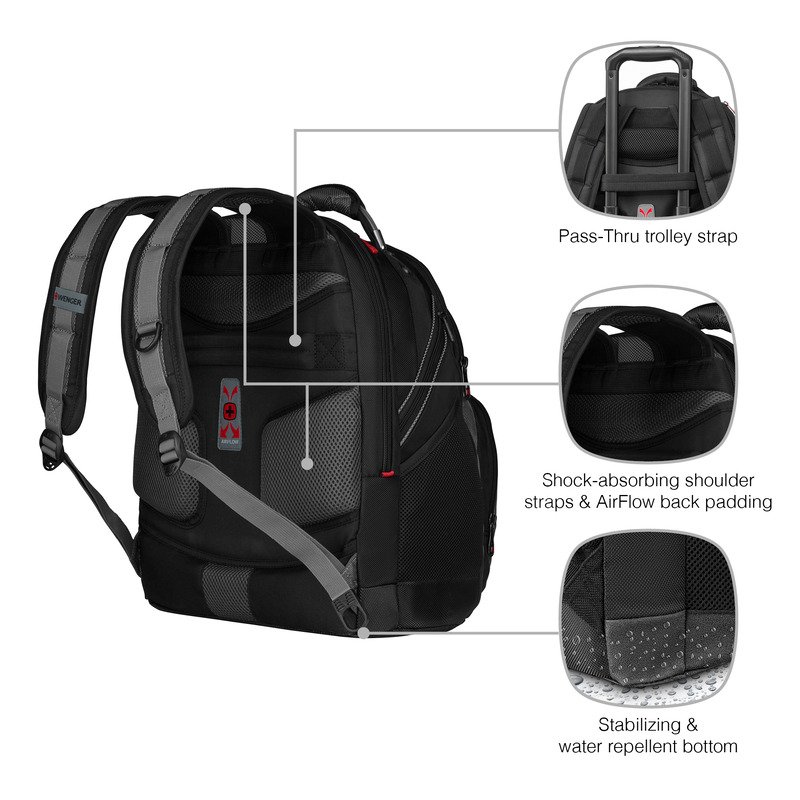 Plecak biznesowy Wenger Synergy na laptop 16\" z ochroną Triple Protect - Plecaki z nadrukiem logo | VEBI - zdjęcie 9