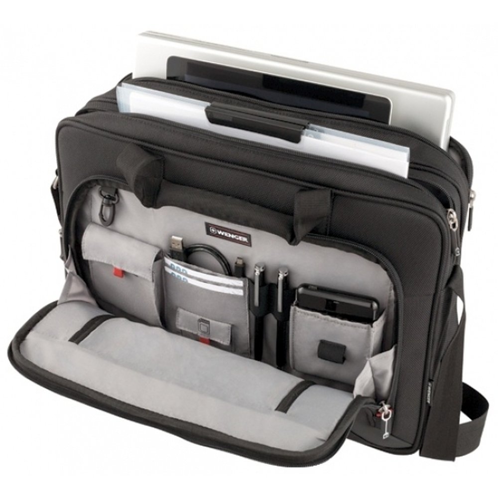 Torba na laptopa Wenger Prospectus 16" - funkcjonalna ochrona - Torby i plecaki na laptopy z nadrukiem logo | VEBI - zdjęcie 2