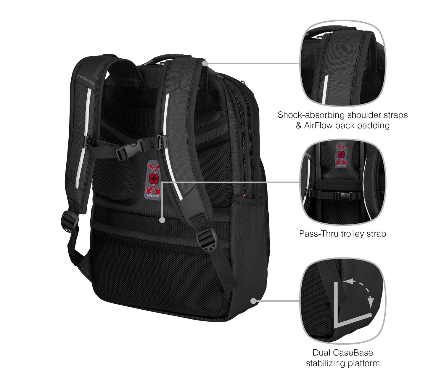 Plecak biznesowy Wenger Cosmic 17\" z technologią Triple Protect - Plecaki z nadrukiem logo | VEBI - zdjęcie 12